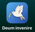 The Deum invenire icon on the iPhone home screen
